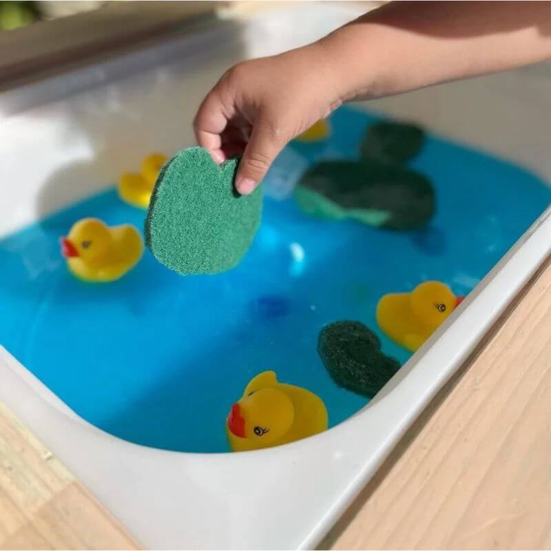 duck pond sensory bin