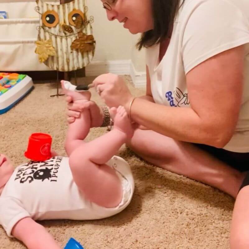 baby footprint craft