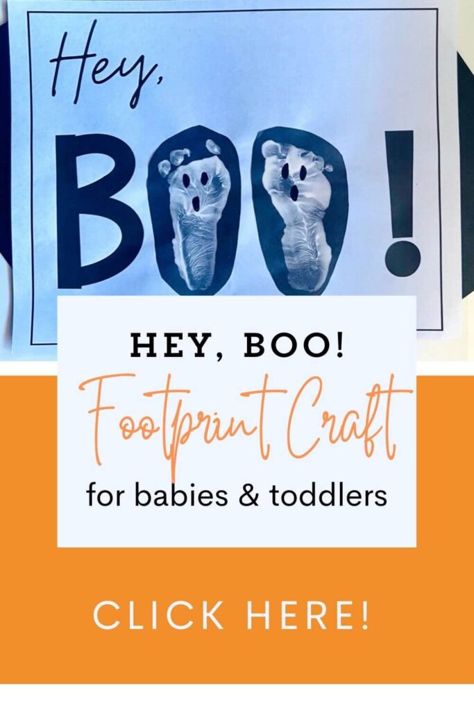 hey boo footprint craft pin