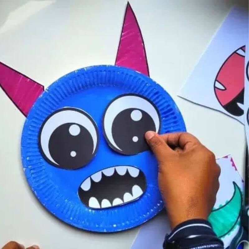 paper plate monster craft