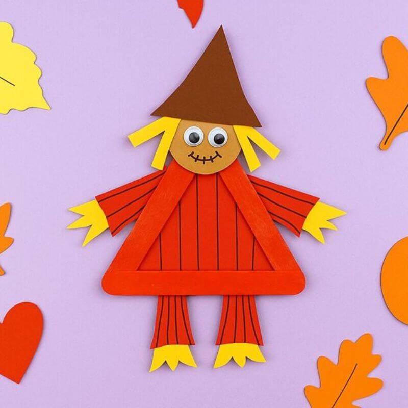 popsicle stick scarecrow craft