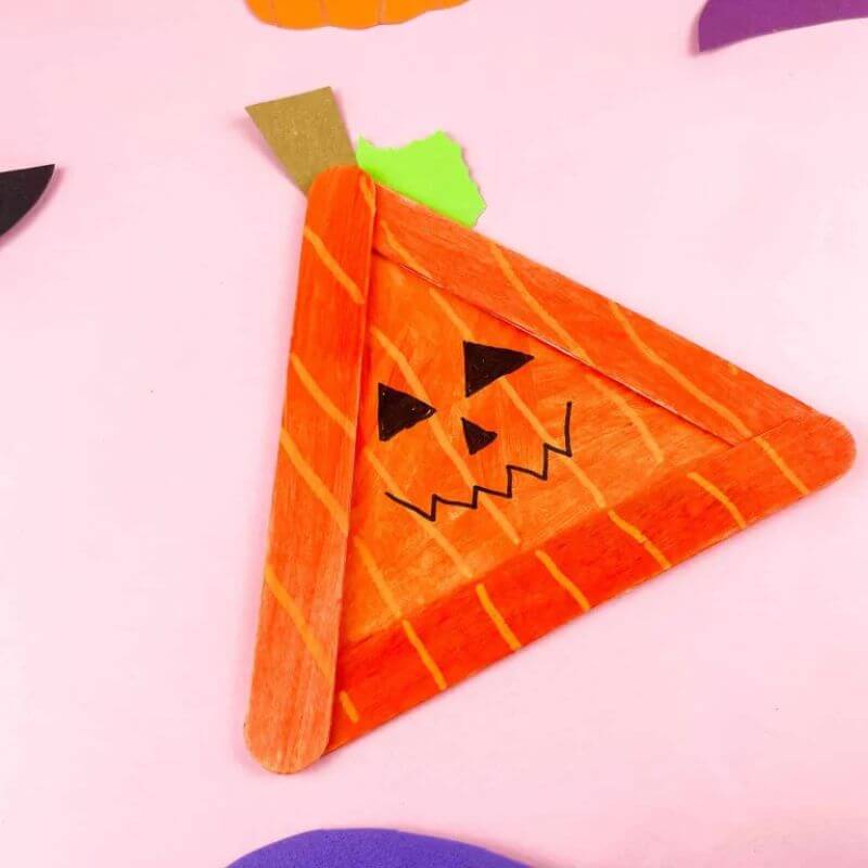 pumpkin popsicle stick craft