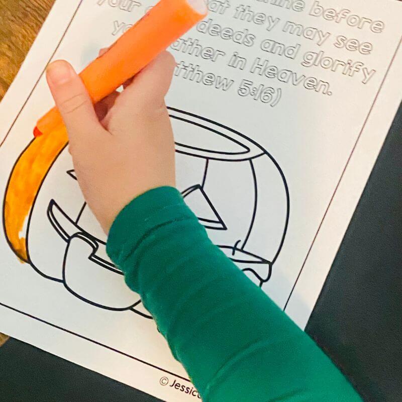 pumpkin scripture coloring page