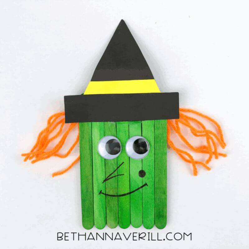 witch popsicle stick craft