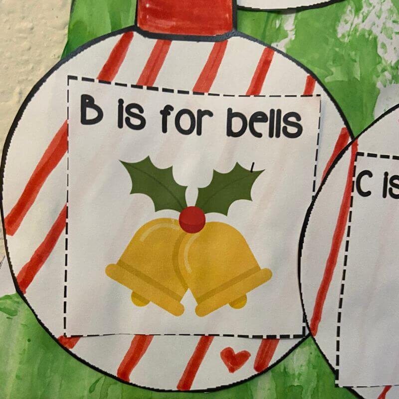 "b is for bells" ornament craft