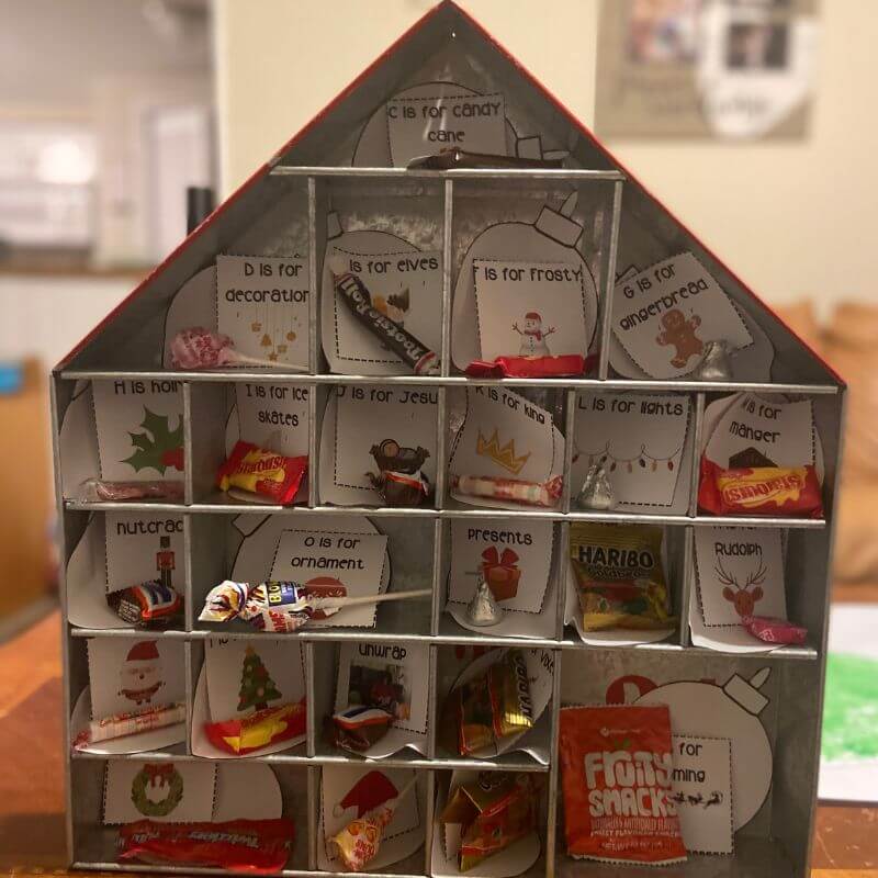 printable ornaments in advent calendar
