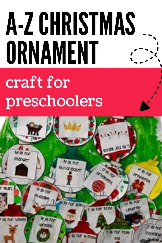 a-z christmas ornament craft for preschoolers pin