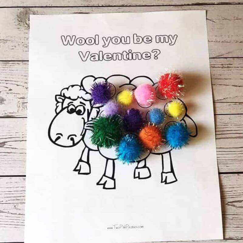 valentines day sheep craft