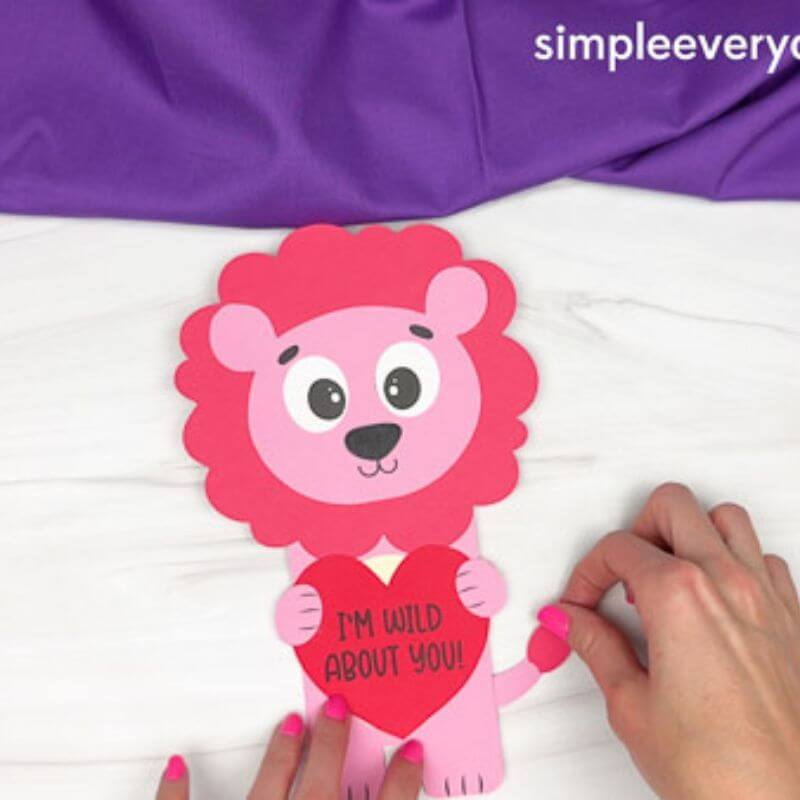 valentines day lion craft