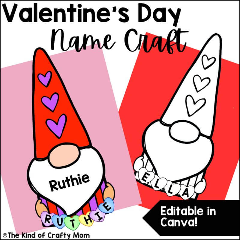 valentines day name craft